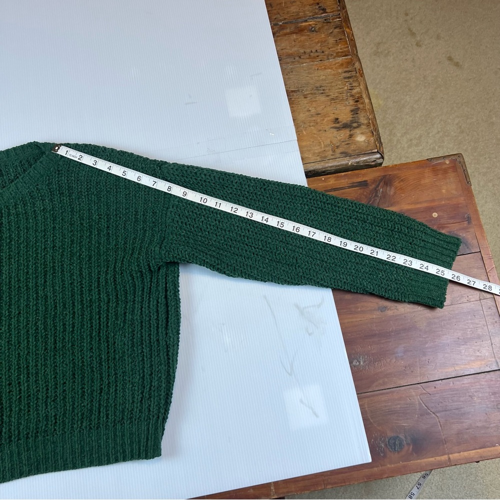 Double Zero Green Shaker Knit Crop Sweater, Size Small Junior - Picture 7 of 10